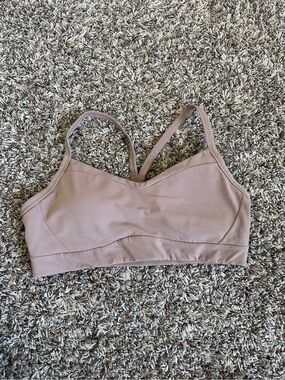 Athleta Dusty Mauve Strappy Sports Bra